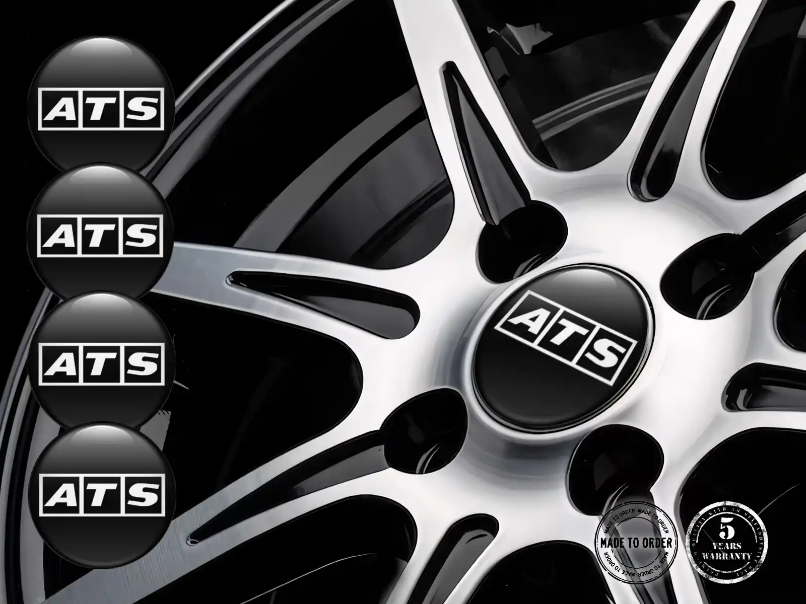 ATS Adesivo Silicone Stile Emblemi Cerchio Cupola